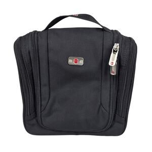VICTORINOX SWISS ARMY BLACK NYLON EXPANDABLE HANGING TOILETRY TRAVEL BAG